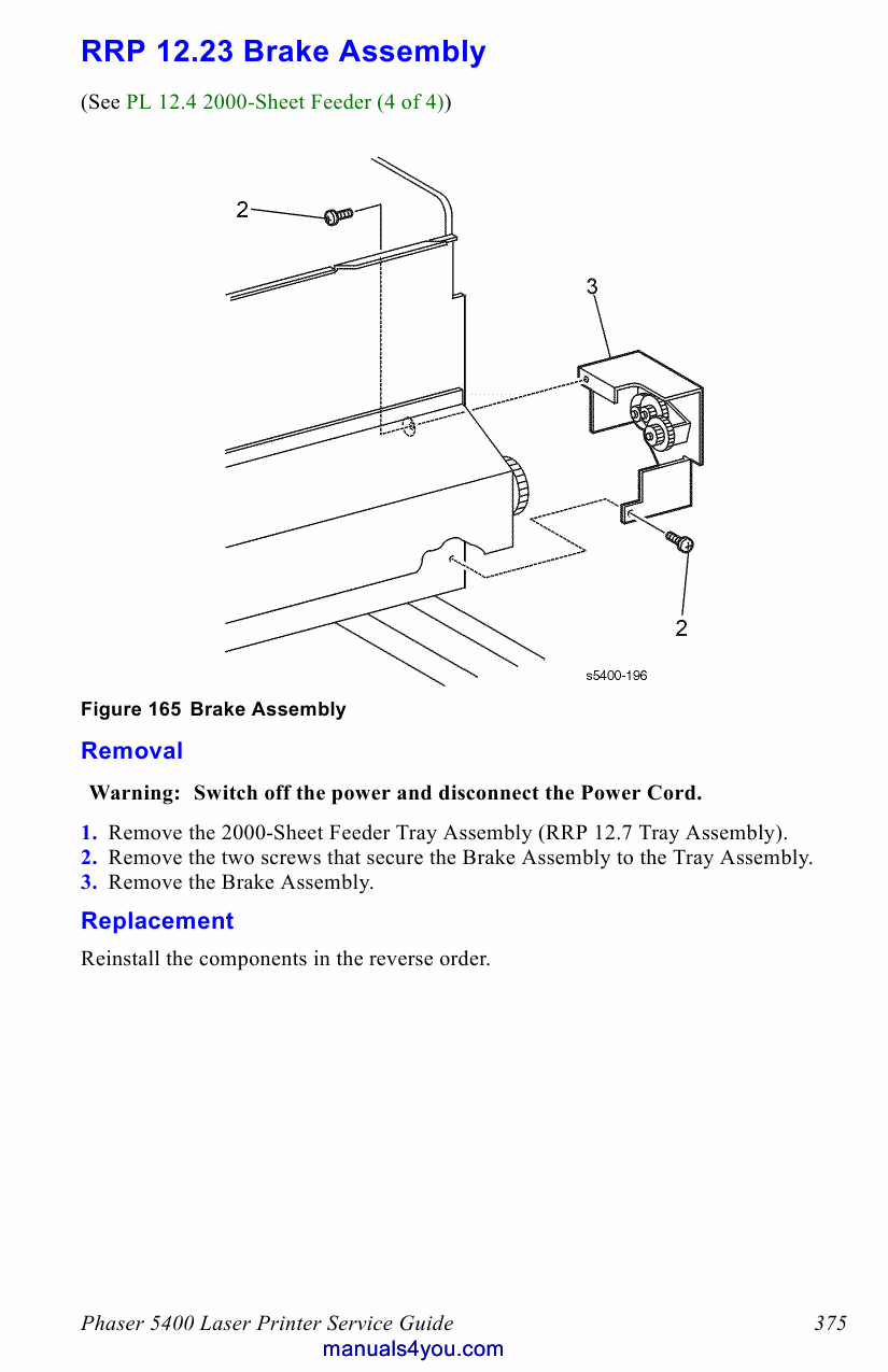 Xerox Phaser 5400 Parts List and Service Manual-5